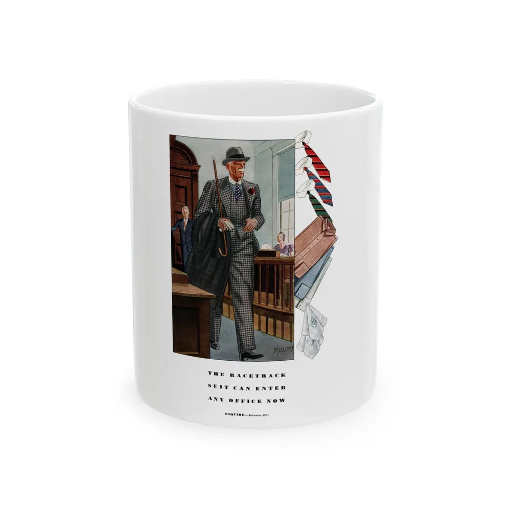 Esquire Fashion Illustration, Autumn 1933 (9) - White Coffee Mug-11oz-Go Mug Yourself