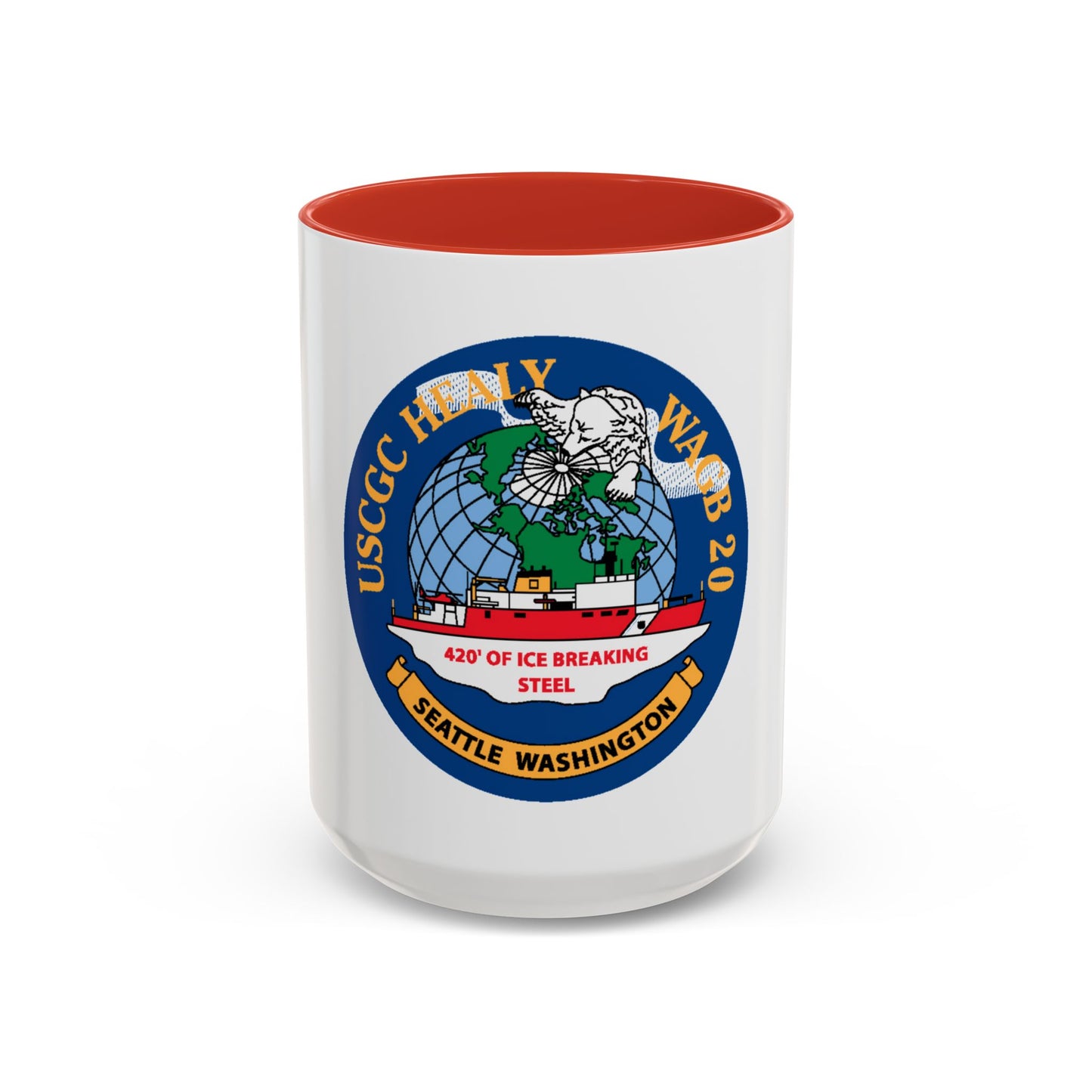 USCGC Healy WAGB 20 Seattle Wash (U.S. Coast Guard) Accent Coffee Mug