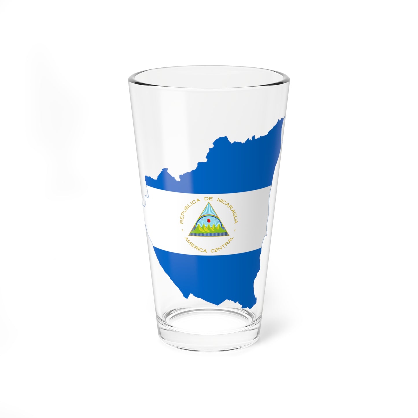 Flag map of Nicaragua (Nicaragua) Pint Glass 16oz