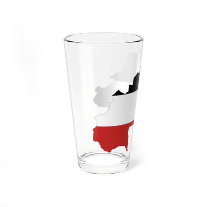 Flag map of Upper Volta (Burkina Faso) Pint Glass 16oz