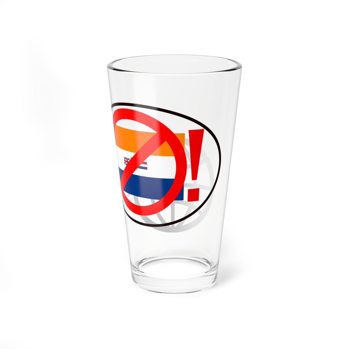 International opposition to apartheid symbolized (South Africa) Pint Glass 16oz