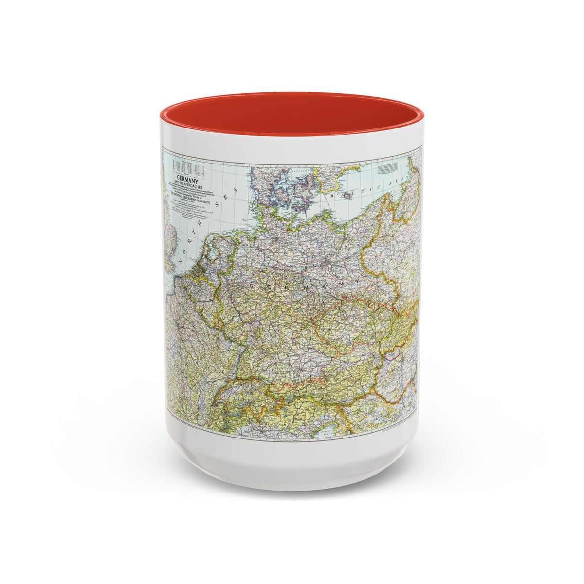 Germany and its Approaches (1944) (Map) Accent Coffee Mug