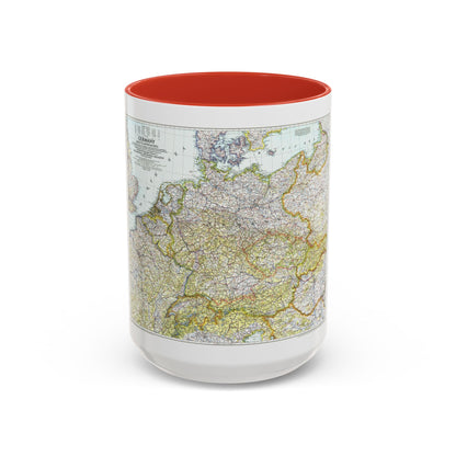 Germany and its Approaches (1944) (Map) Accent Coffee Mug