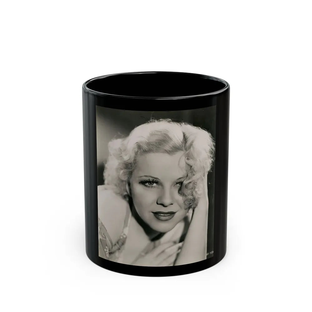 Glenda Farrell #39 (Vintage Female Icon) Black Coffee Mug-11oz-Go Mug Yourself