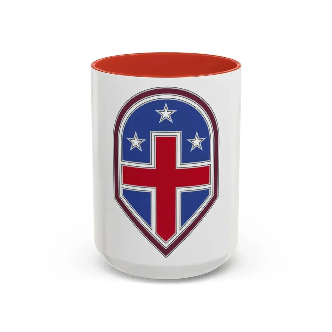 332 Medical Brigade 3 (U.S. Army) Accent Coffee Mug 15oz Red - Go Mug Yourself