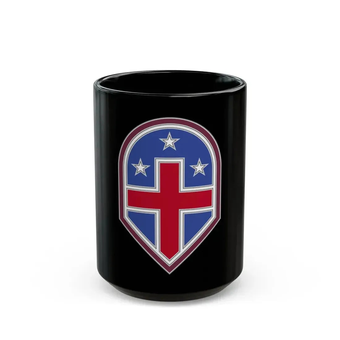 332 Medical Brigade 3 (U.S. Army) Black Coffee Mug 15oz - Go Mug Yourself