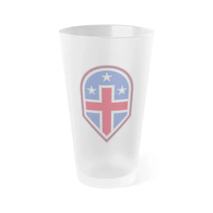 332 Medical Brigade 3 (U.S. Army) Frosted Pint Glass 16oz Default Title - Go Mug Yourself