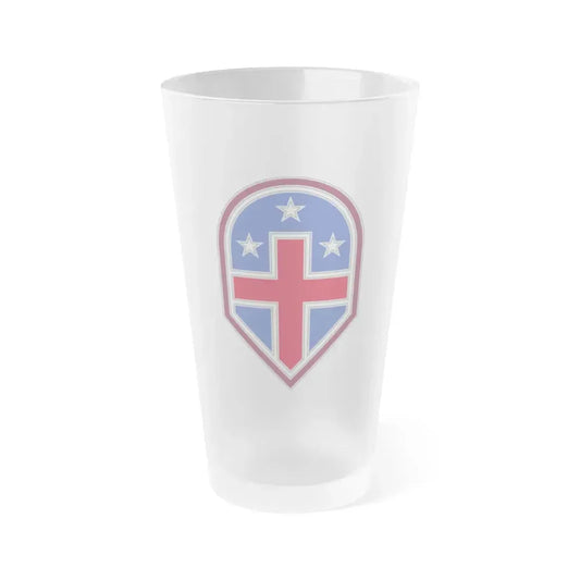 332 Medical Brigade 3 (U.S. Army) Frosted Pint Glass 16oz Default Title - Go Mug Yourself
