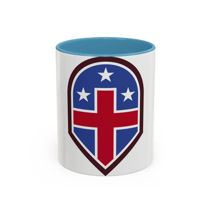 332 Medical Brigade (U.S. Army) Accent Coffee Mug-11oz-Light Blue-Go Mug Yourself