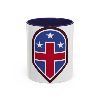 332 Medical Brigade (U.S. Army) Accent Coffee Mug-11oz-Navy-Go Mug Yourself