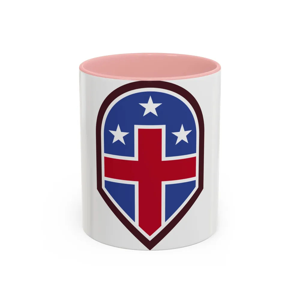 332 Medical Brigade (U.S. Army) Accent Coffee Mug-11oz-Pink-Go Mug Yourself