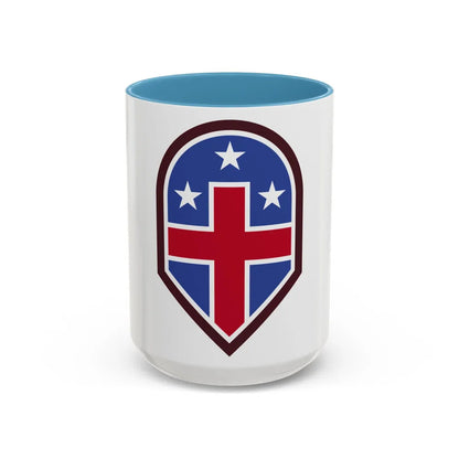 332 Medical Brigade (U.S. Army) Accent Coffee Mug-15oz-Light Blue-Go Mug Yourself