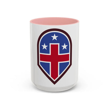 332 Medical Brigade (U.S. Army) Accent Coffee Mug-15oz-Pink-Go Mug Yourself