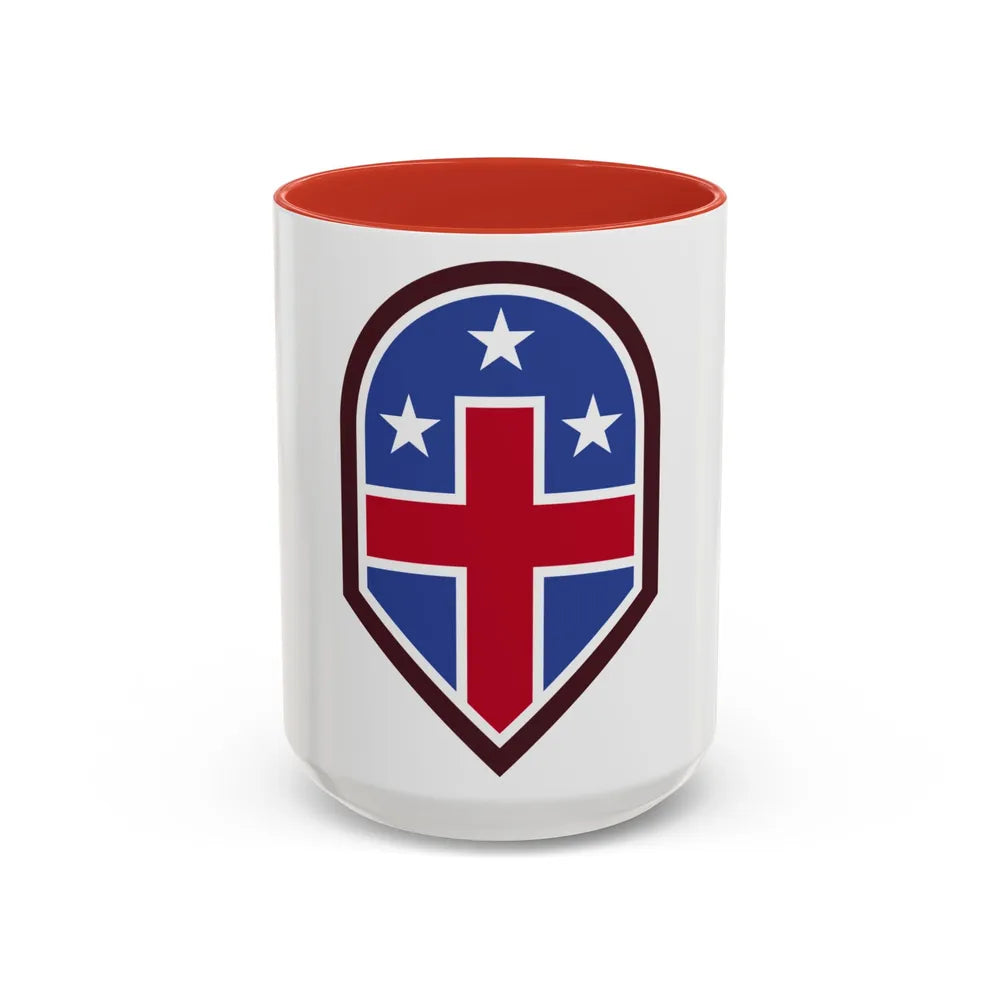 332 Medical Brigade (U.S. Army) Accent Coffee Mug-11oz-Red-Go Mug Yourself