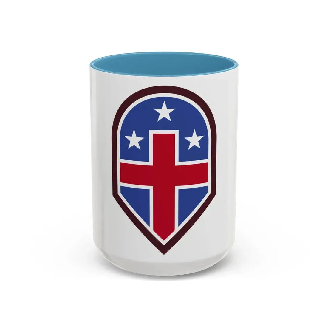 332 Medical Brigade (U.S. Army) Accent Coffee Mug 15oz Light Blue - Go Mug Yourself