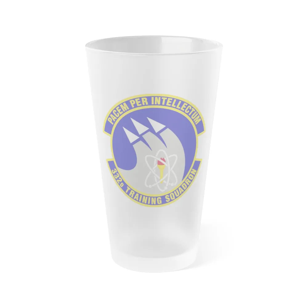 332 Training Squadron AETC (U.S. Air Force) Frosted Pint Glass 16oz-16oz-Frosted-Go Mug Yourself