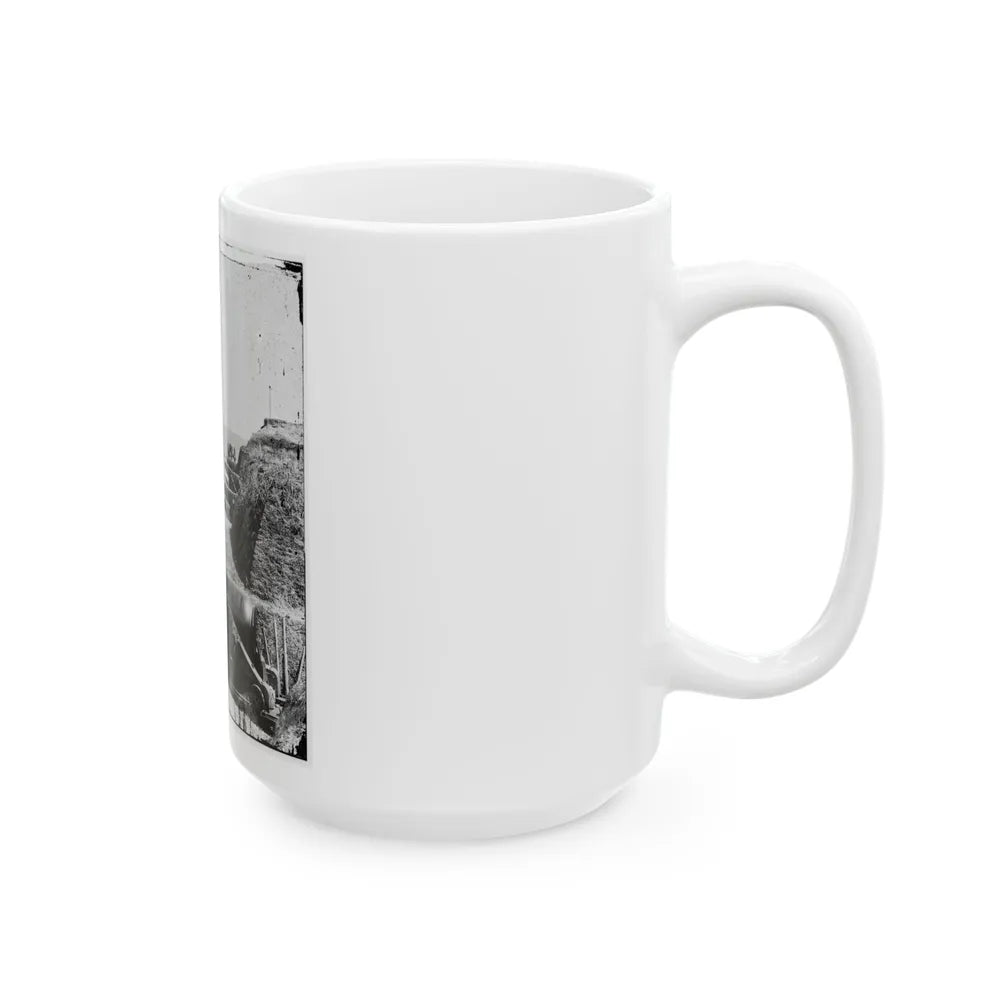 Charleston, S.C. Battery Of Confederate Fort Johnson; Fort Sumter In Distance (U.S. Civil War) White Coffee Mug-Go Mug Yourself