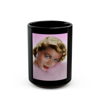 Dorothy Malone #173 (Vintage Female Icon) Black Coffee Mug-15oz-Go Mug Yourself