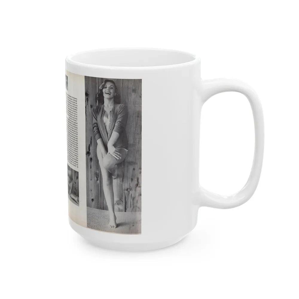 Dawn Richard #53 - [Pages 64 & 65] Including Pages 1 & 2 of 2 with, 4 B&W Photos, Article & Captions from Sir Knight Vol. 1 No. 5 Mag. '58 (Vintage Female Icon) White Coffee Mug-Go Mug Yourself