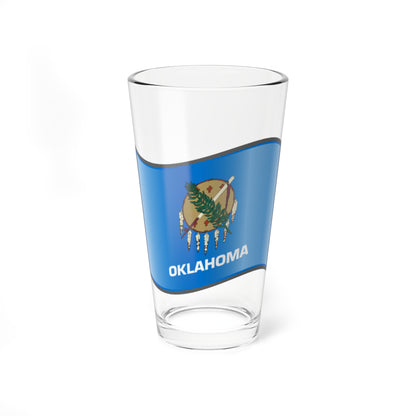 Nuvola Oklahoma flag (United States) Pint Glass 16oz