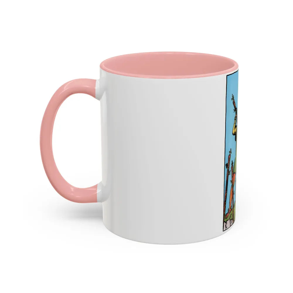 The 7 of Wands (Tarot Card) Accent Coffee Mug-Go Mug Yourself