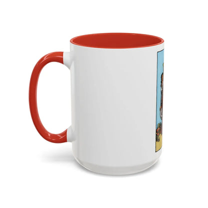 The 3 of Cups (Tarot Card) Accent Coffee Mug-Go Mug Yourself