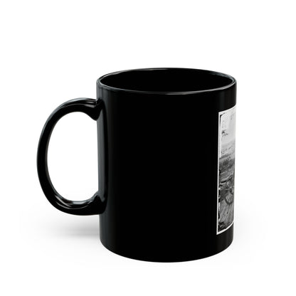 Atlanta, Ga. Gen. William T. Sherman On Horseback At Federal Fort No. 7(2) (U.S. Civil War) Black Coffee Mug