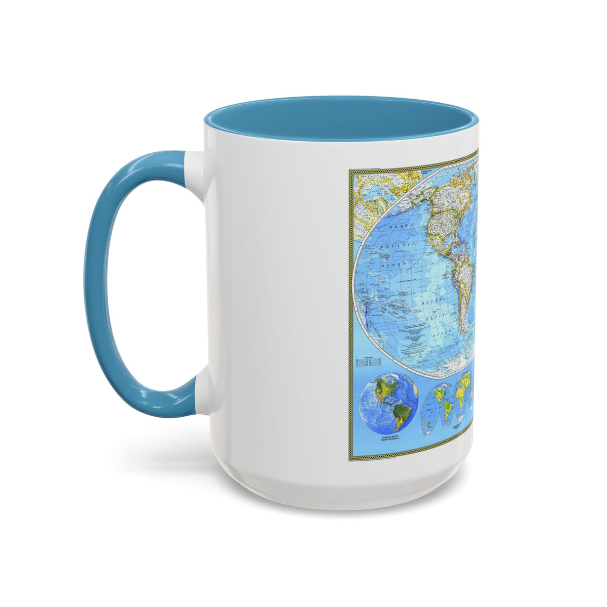 World Map - Political (1994) (Map) Accent Coffee Mug
