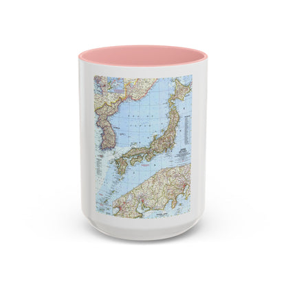 Japan and Korea (1960) (Map) Accent Coffee Mug
