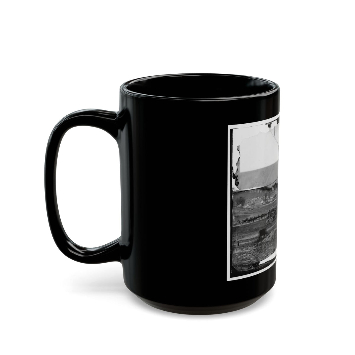 Washington, D.C., Vicinity. 17th New York Battery, With Horses Harnessed To Guns (U.S. Civil War) Black Coffee Mug