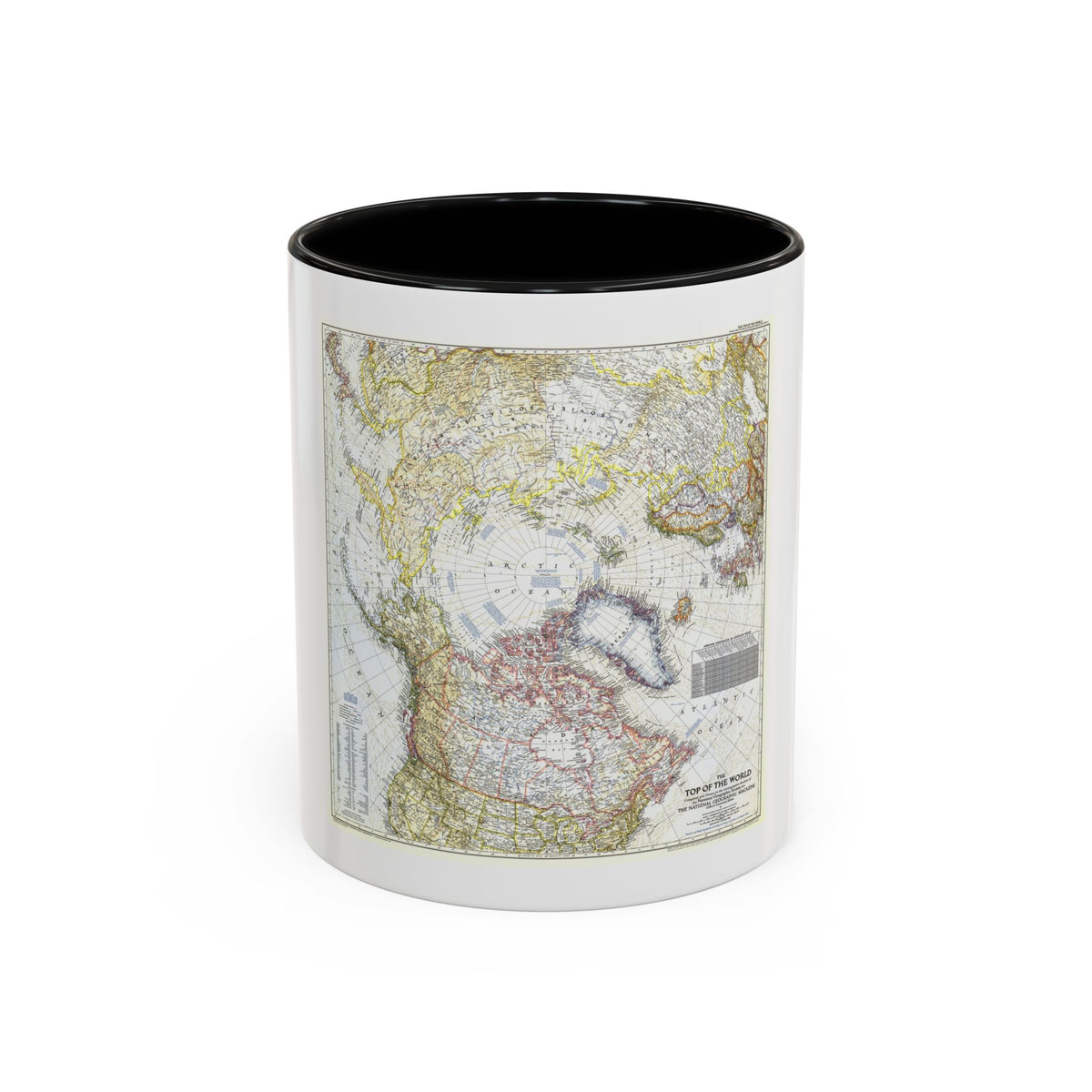 Top Of The World (1949) (Map) Accent Coffee Mug