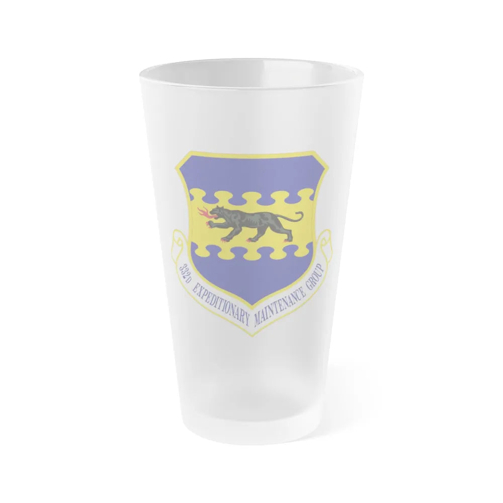 332d Expeditionary Maintenance Group (U.S. Air Force) Frosted Pint Glass 16oz-16oz-Frosted-Go Mug Yourself