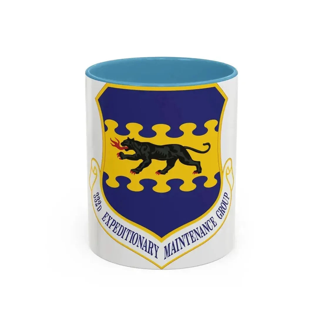 332d Expeditionary Maintenance Group (U.S. Air Force) Accent Coffee Mug 11oz Light Blue - Go Mug Yourself