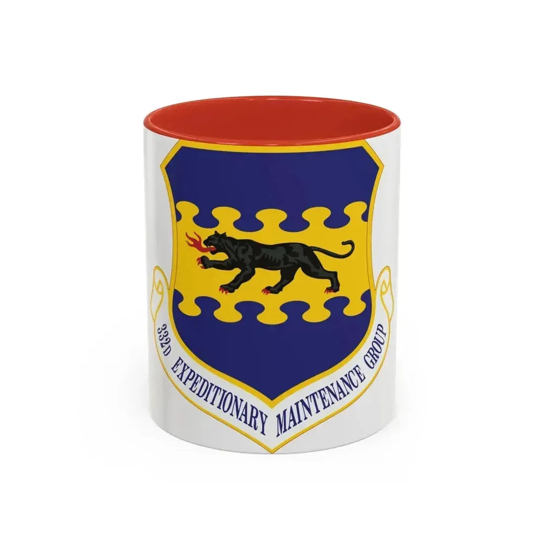 332d Expeditionary Maintenance Group (U.S. Air Force) Accent Coffee Mug 11oz Red - Go Mug Yourself