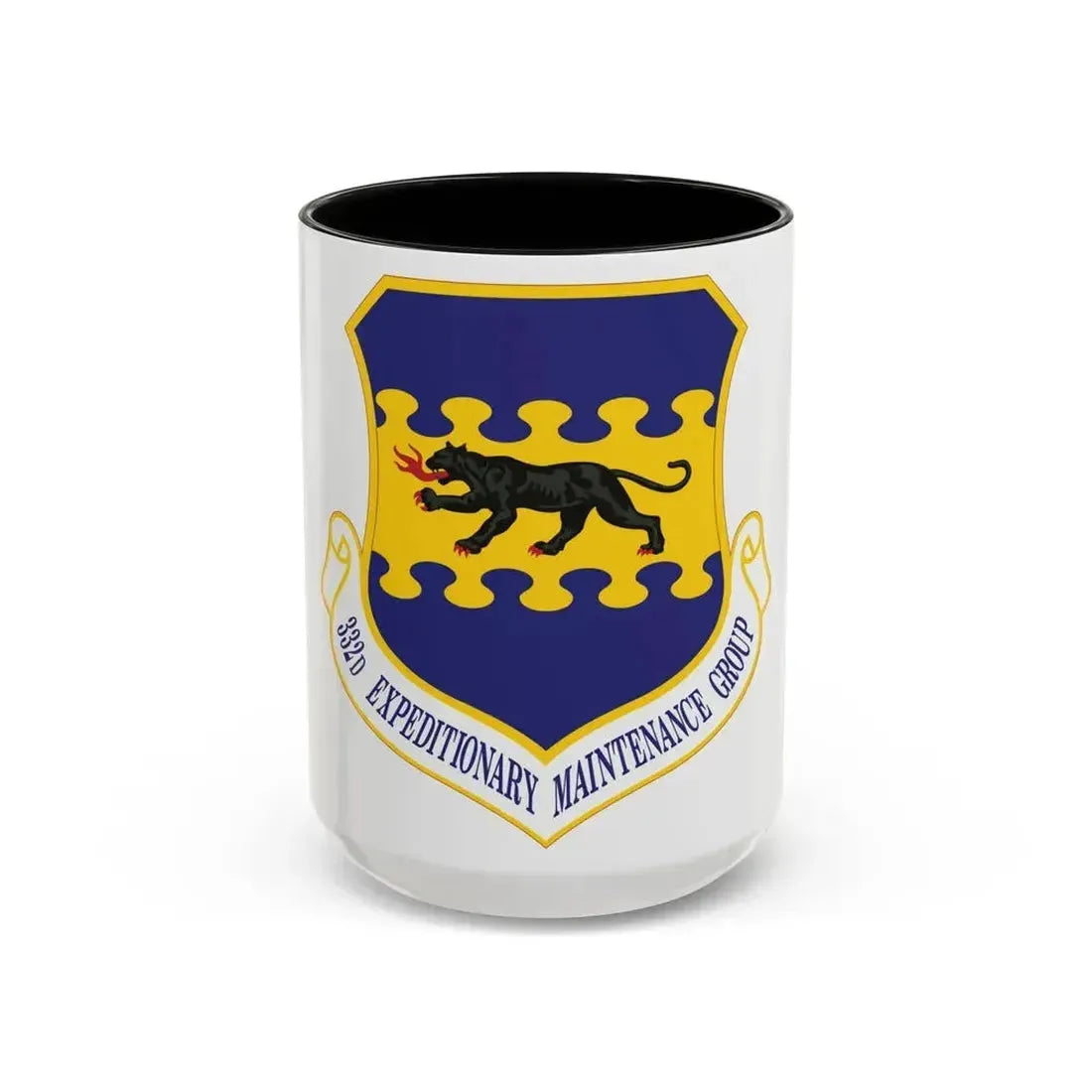 332d Expeditionary Maintenance Group (U.S. Air Force) Accent Coffee Mug 15oz Black - Go Mug Yourself