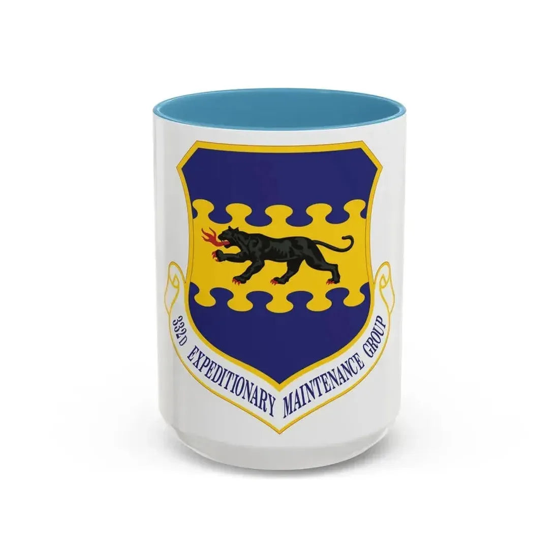 332d Expeditionary Maintenance Group (U.S. Air Force) Accent Coffee Mug 15oz Light Blue - Go Mug Yourself