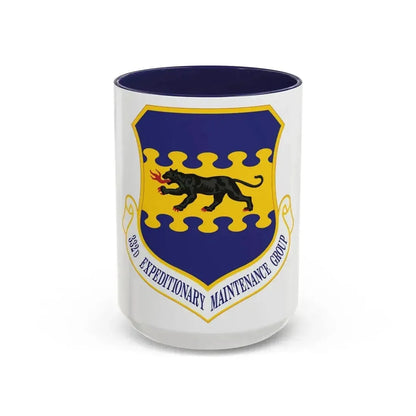 332d Expeditionary Maintenance Group (U.S. Air Force) Accent Coffee Mug 15oz Navy - Go Mug Yourself