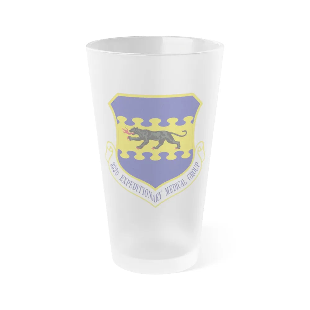 332d Expeditionary Medical Group (U.S. Air Force) Frosted Pint Glass 16oz-16oz-Frosted-Go Mug Yourself