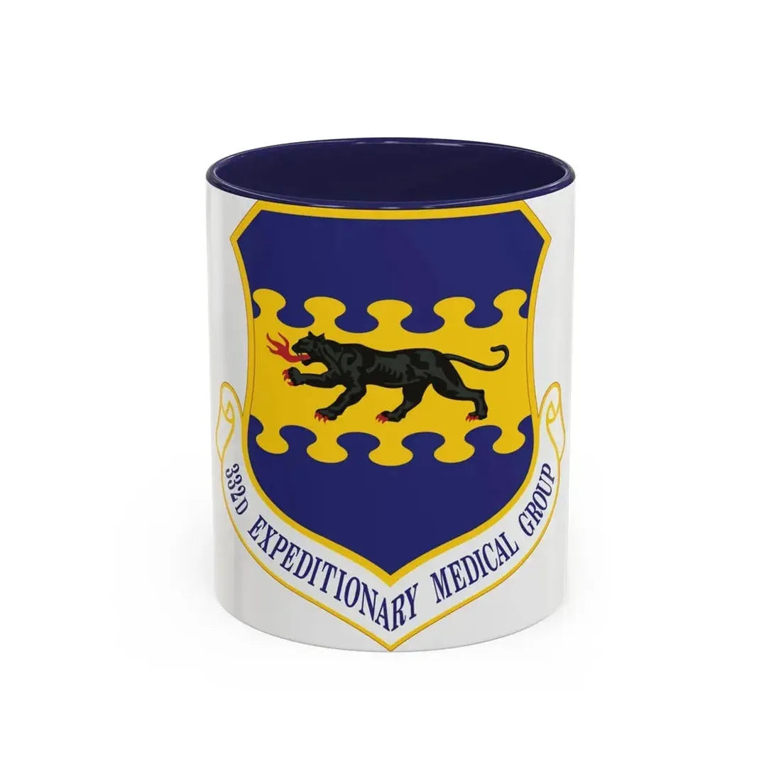 332d Expeditionary Medical Group (U.S. Air Force) Accent Coffee Mug 11oz Navy - Go Mug Yourself