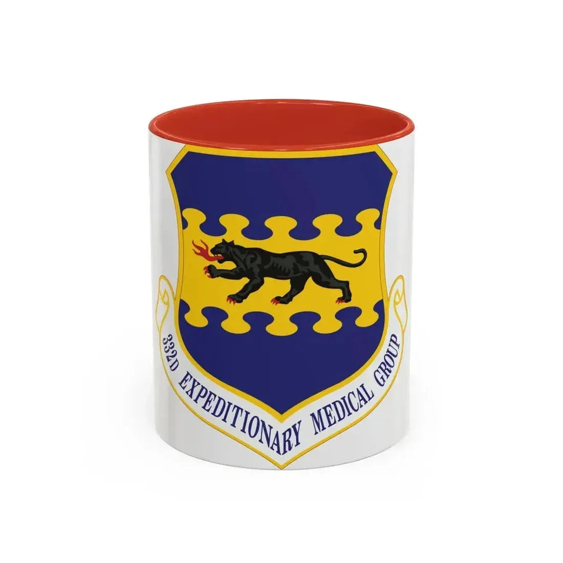 332d Expeditionary Medical Group (U.S. Air Force) Accent Coffee Mug 11oz Red - Go Mug Yourself