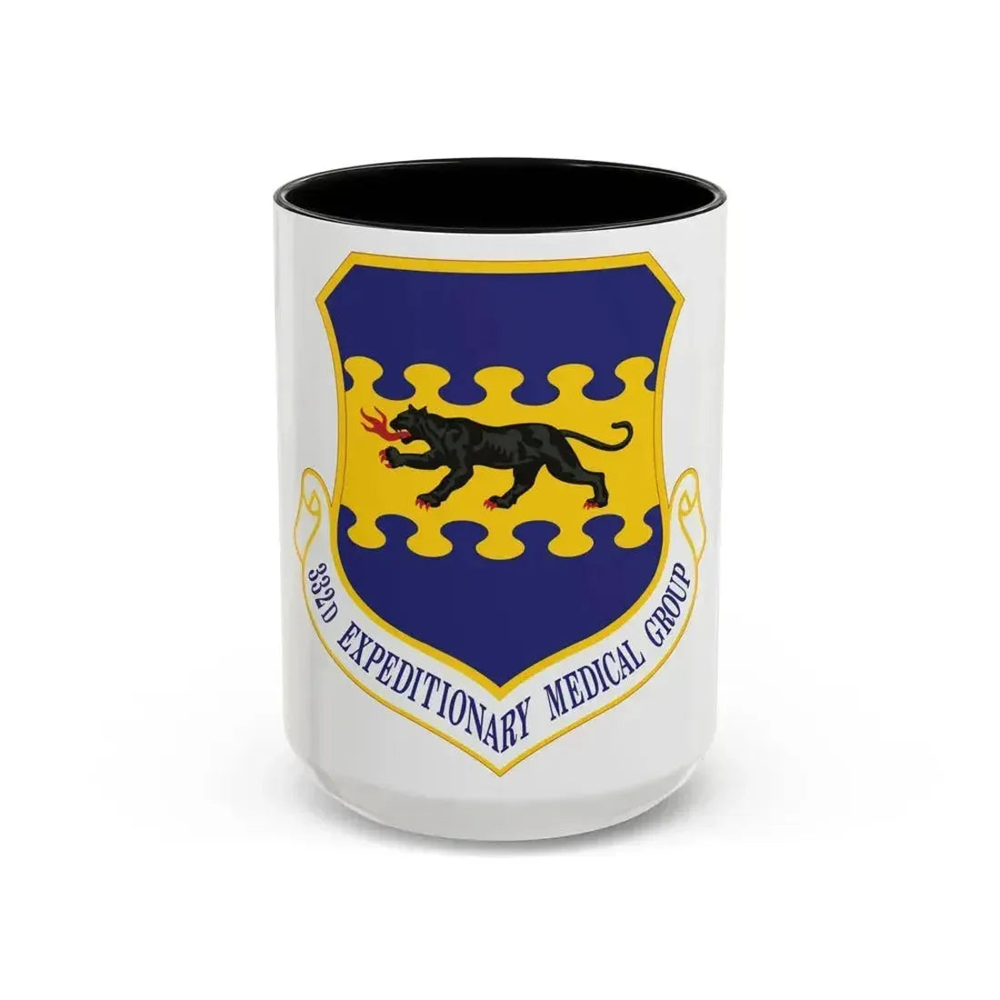 332d Expeditionary Medical Group (U.S. Air Force) Accent Coffee Mug 15oz Black - Go Mug Yourself