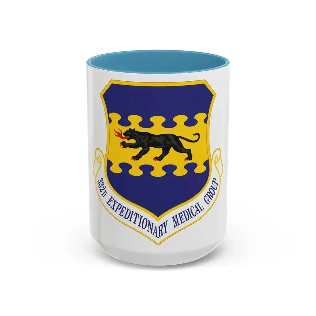 332d Expeditionary Medical Group (U.S. Air Force) Accent Coffee Mug 15oz Light Blue - Go Mug Yourself