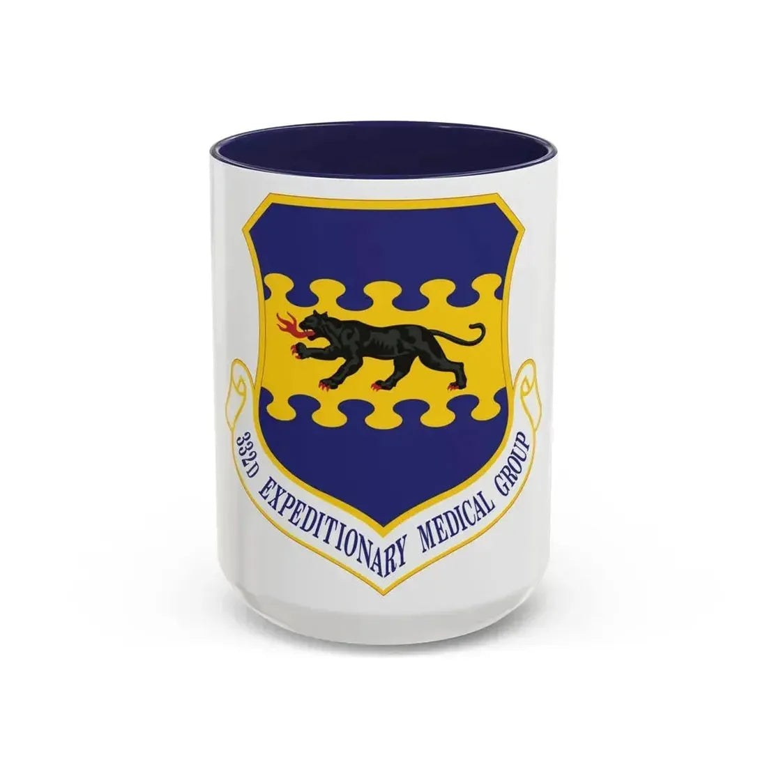 332d Expeditionary Medical Group (U.S. Air Force) Accent Coffee Mug 15oz Navy - Go Mug Yourself