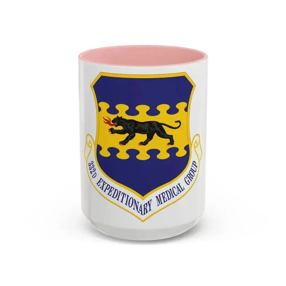 332d Expeditionary Medical Group (U.S. Air Force) Accent Coffee Mug 15oz Pink - Go Mug Yourself