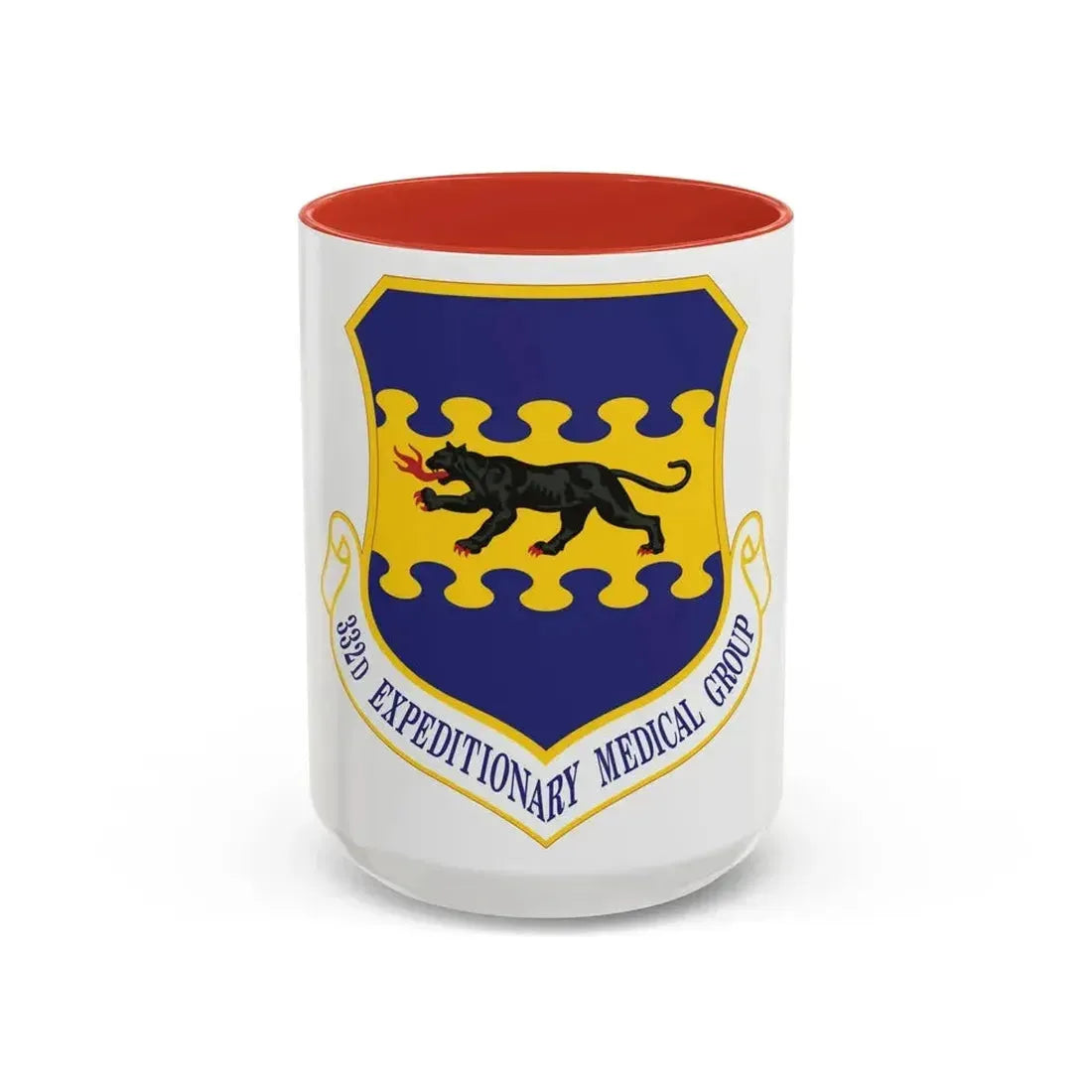 332d Expeditionary Medical Group (U.S. Air Force) Accent Coffee Mug 15oz Red - Go Mug Yourself