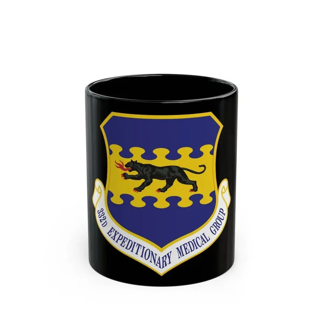 332d Expeditionary Medical Group (U.S. Air Force) Black Coffee Mug - Go Mug Yourself