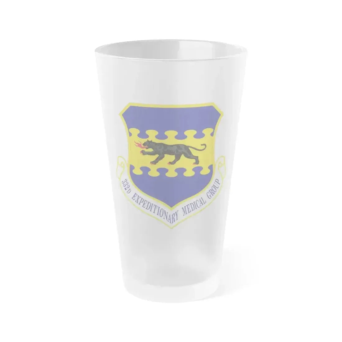 332d Expeditionary Medical Group (U.S. Air Force) Frosted Pint Glass 16oz 16oz Frosted - Go Mug Yourself