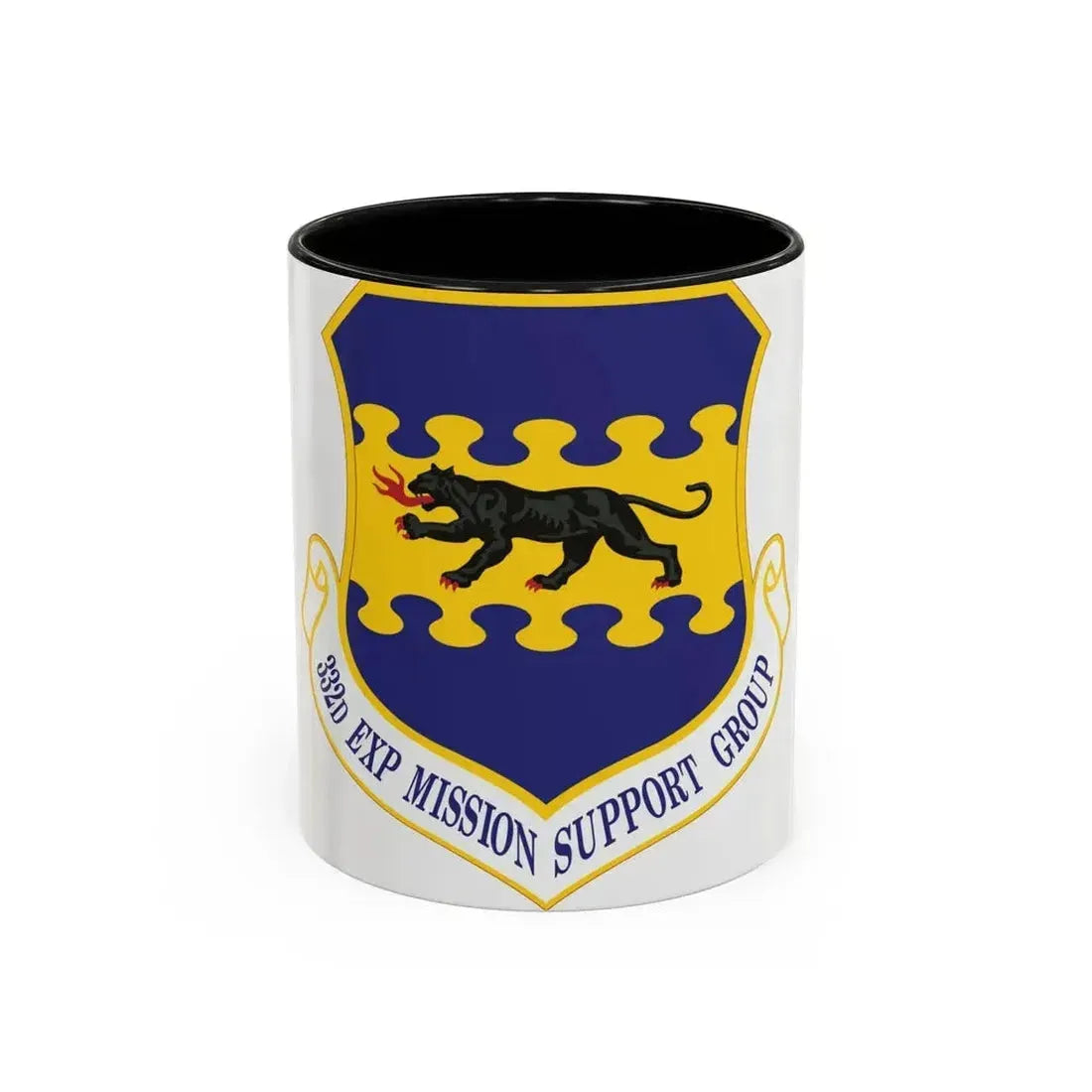332d Expeditionary Mission Support Group (U.S. Air Force) Accent Coffee Mug 11oz Black - Go Mug Yourself