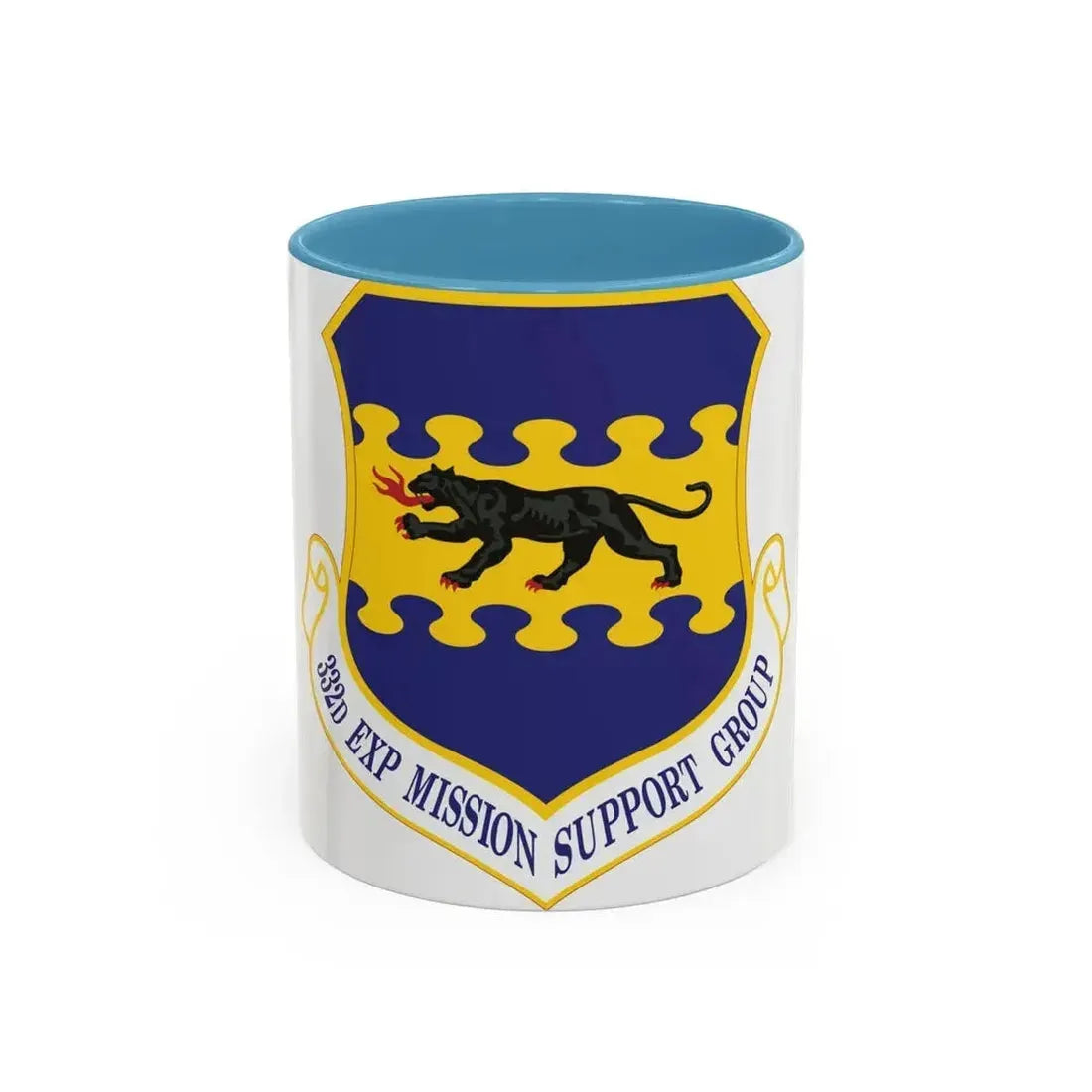 332d Expeditionary Mission Support Group (U.S. Air Force) Accent Coffee Mug 11oz Light Blue - Go Mug Yourself