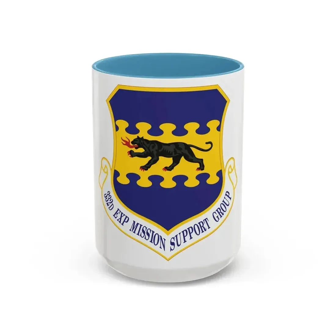 332d Expeditionary Mission Support Group (U.S. Air Force) Accent Coffee Mug 15oz Light Blue - Go Mug Yourself